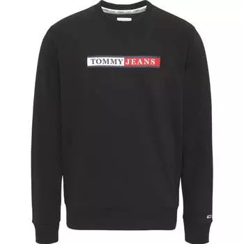 Свитер reg Essential с графическим рисунком Crew Tommy Jeans, черный