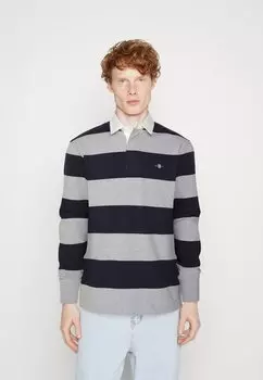 Свитер REG SHIELD BARSTRIPE HEAVY RUGGER GANT, серый меланж