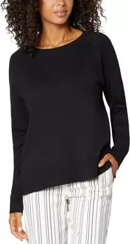 Свитер реглан с боковым разрезом Liverpool Los Angeles, черный