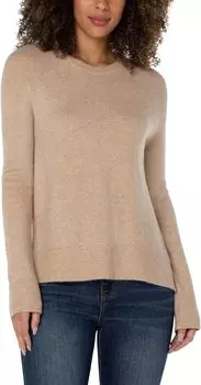 Свитер реглан с длинными рукавами и боковым разрезом Liverpool Los Angeles, цвет Oatmeal Heather