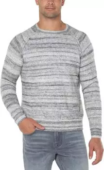 Свитер реглан с круглым вырезом Liverpool Los Angeles, цвет Grey Marble Stripe