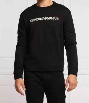 Свитер Regular fit Emporio Armani, черный