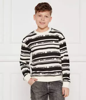 Свитер Regular fit Karl Lagerfeld Kids, черный