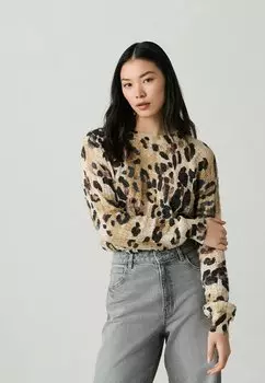 Свитер REGULAR FIT - PRINTED CREW NECK FINE Next, мультиколор