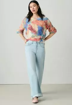 Свитер REGULAR FIT - PRINTED CREW NECK FINE Next, оранжевый