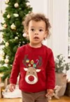 Свитер REINDEER Jojo Maman Bb, красный