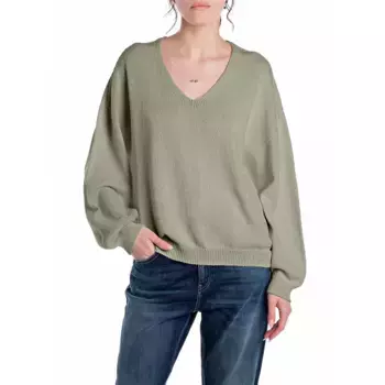 Свитер Replay DK3851.000.G23640 v neck, зеленый