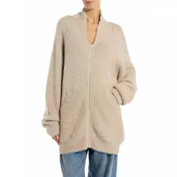 Свитер Replay DK3917.000.G23916 full zip, бежевый