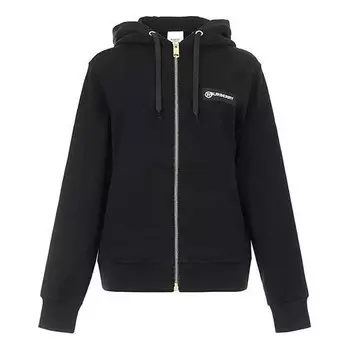 Свитер retro classic plaid cardigan hoodie black Burberry, черный