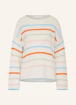 Свитер rich&royal, белый/синий/оранжевый