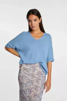 Свитер Rich & Royal с V-образным вырезом, синий