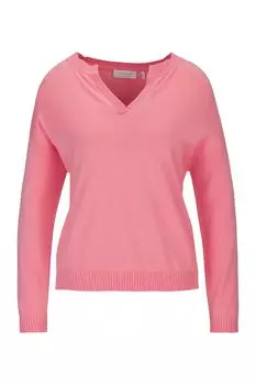 Свитер Rich & Royal V Ausschnitt V Neck With Placket, розовый