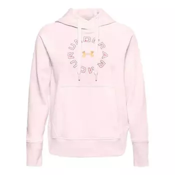 Свитер rival metallic fleece hoodie pink Under Armour, розовый