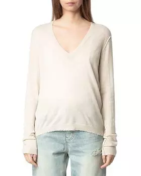 Свитер Rivy из кашемира Zadig & Voltaire, слоновая кость/кремовый