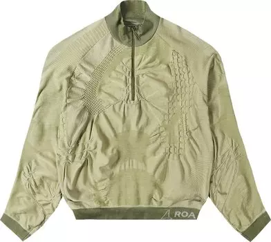 Свитер ROA Half Zip 3D Knit 'Green', зеленый