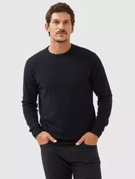 Свитер Rodd & Gunn Queenstown из смеси шерсти и кашемира с круглым вырезом, Deep Ocean