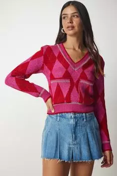 Свитер - Розовый - Классический крой Happiness stanbul, розовый