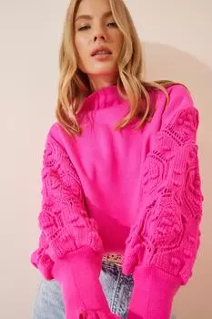 Свитер - Розовый - Классический крой Happiness stanbul, розовый