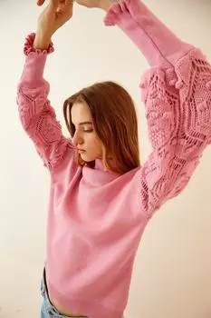 Свитер - Розовый - Классический крой Happiness stanbul, розовый