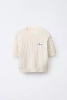 Свитер ручной вязки ZARA, экрю
