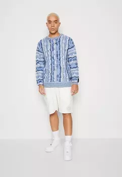 Свитер Rundhals Unisex Carlo Colucci, цвет navy blue/offwhite/beige