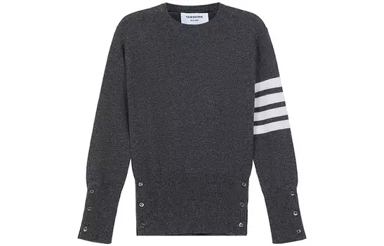 Свитер с 4 полосками THOM BROWNE, серый