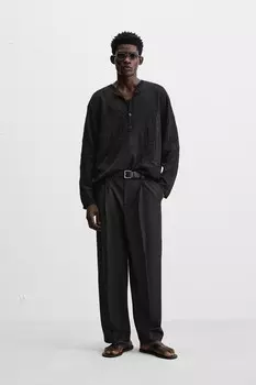 Свитер с эффектом матки ZARA, черный