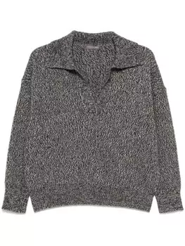 Свитер с эффектом меланжа Lorena Antoniazzi, серый