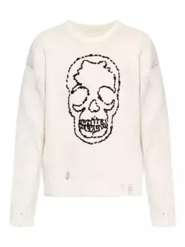 Свитер с эффектом потертости и вышивкой Zadig&Voltaire, нейтральный