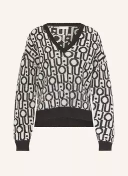 Свитер с альпакой и драгоценными камнями Liu Jo, черный