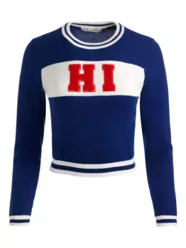 Свитер с аппликацией Alice + Olivia, синий