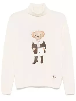 Свитер с аппликацией Polo Bear от Ralph Lauren Collection, белый