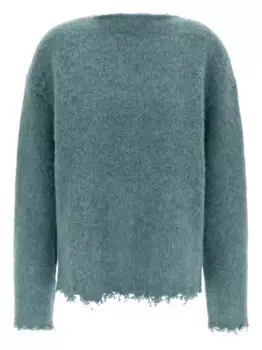 Свитер с бахромой JIL SANDER, синий