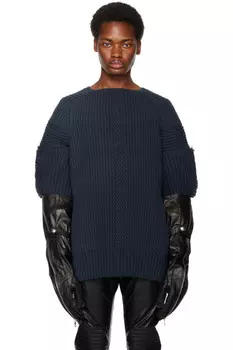 Свитер с бахромой System, индиго