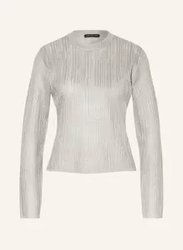 Свитер с блестящей пряжей Armani Exchange, серебряный