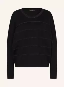 Свитер с блестящей пряжей Marc Aurel, черный