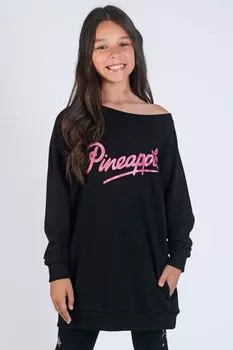 Свитер с блестящим логотипом Pineapple, черный