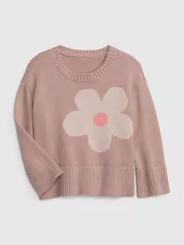 Свитер с цветком Gap, розовый