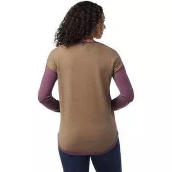 Свитер с цветными блоками Shadow Pine — женский Smartwool, цвет Argyle Purple Heather