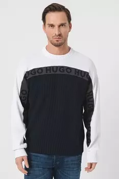 Свитер с цветными блоками Stimoh Hugo, белый