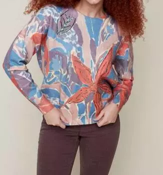 Свитер с цветочным принтом в цвете Rust Combo Renuar