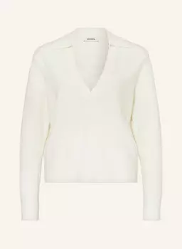 Свитер с декоративными бусинами Sandro, экрю