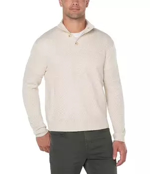 Свитер с длинным рукавом и воротником-стойкой на пуговицах Liverpool Los Angeles, белый