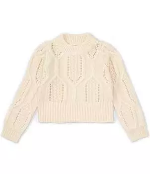 Свитер с длинными рукавами A Loves A Little Girls 2T-6X, слоновая кость