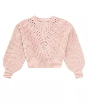 Свитер с длинными рукавами и кисточками Habitual для больших девочек 7–16 лет, розовый