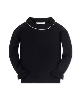 Свитер с длинными рукавами и воротником-манжетой для девочек, детский Hope & Henry