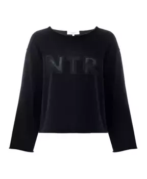 Свитер с длинными рукавами и вышитым логотипом Kocca, черный