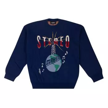 Свитер с длинными рукавами Just Don Stereo Globe, цвет Синий
