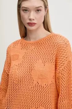Свитер с добавлением льна BRUMA Desigual, оранжевый