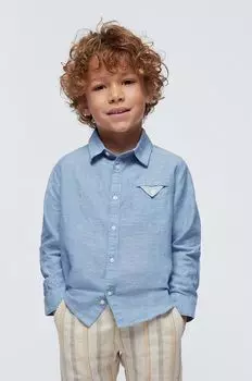 Свитер с добавлением льна для ребенка Mayoral, синий
